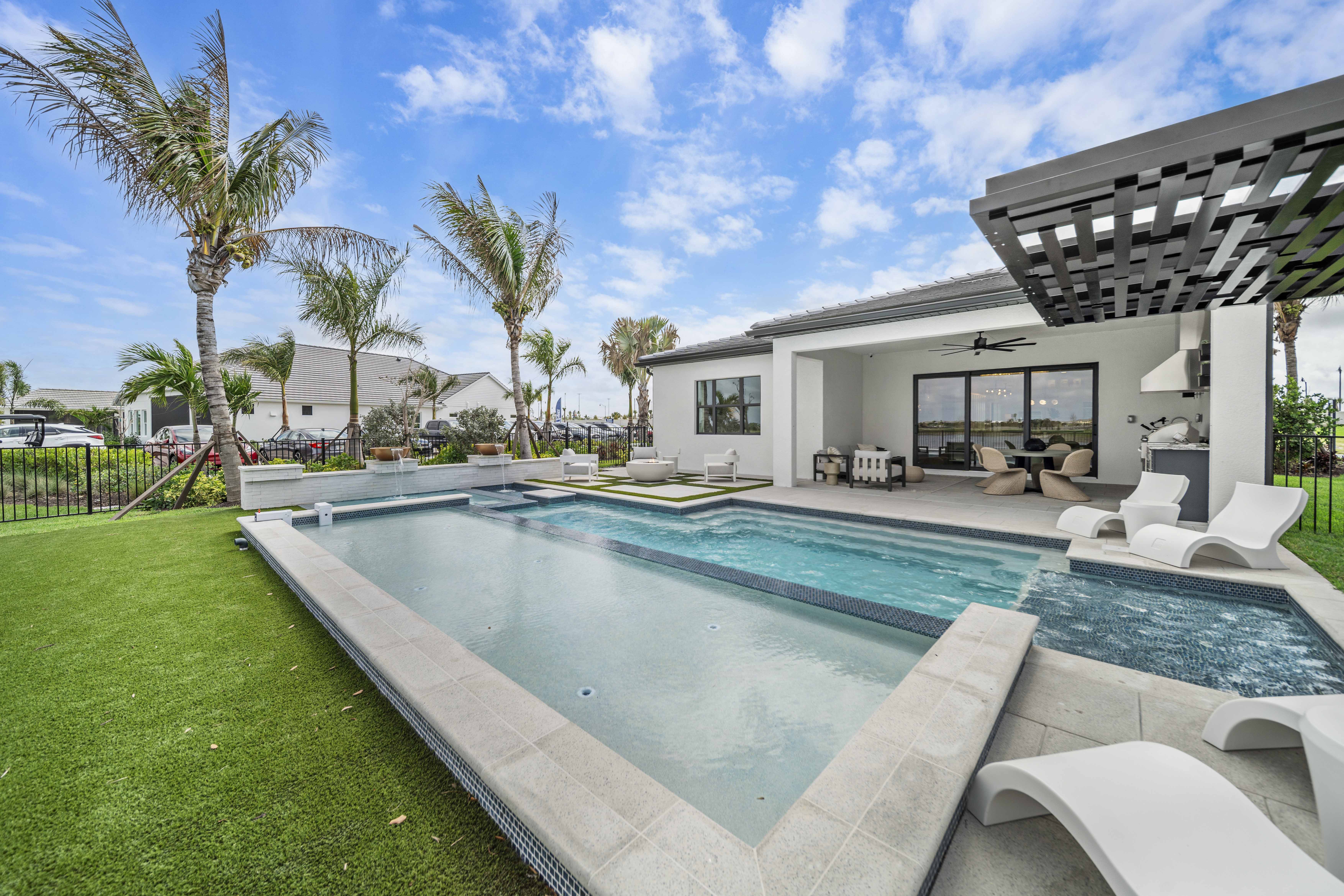 Custom pool design and construction in North Port, FL - Swim Inc. new build in a Toll Brothers or master-planned community